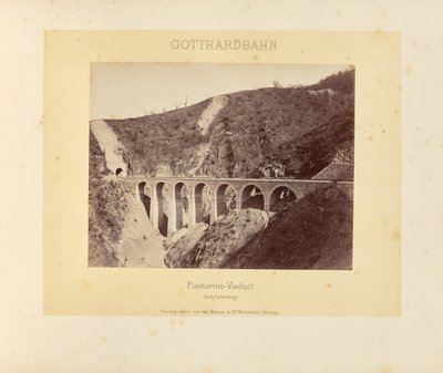Caminho de ferro de São Gotardo: Viaduto de Piantorino (depois de concluído) de Adolphe Braun and Cie