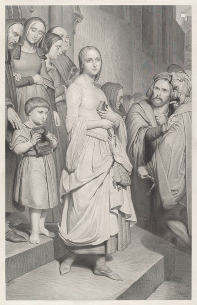 Fausto vendo Marguerite pela primeira vez de Adolphe Caron after Ary Scheffer