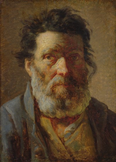 Cabeça de um homem velho de Adolphe Felix Cals
