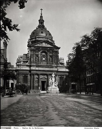 Igreja da Sorbonne construída por Jacques Lemercier (c.1585-1654) em 1635-53 de Adolphe Giraudon