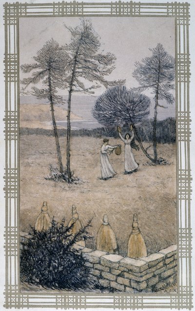 Vida das abelhas: ruído para manter as abelhas afastadas - desenho de A. Giraudon de Adolphe Giraudon