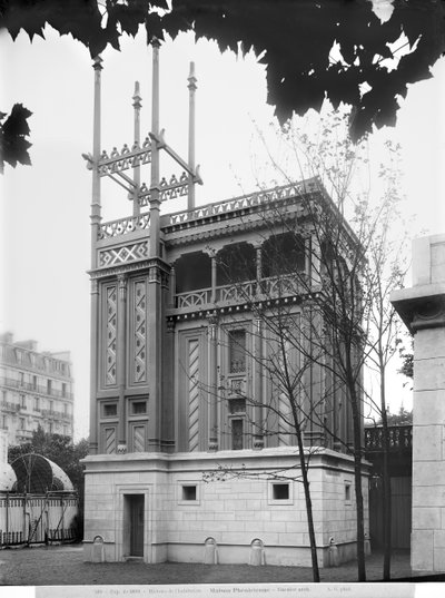Casa Fenícia, Exposição Universal, Paris, 1889 de Adolphe Giraudon