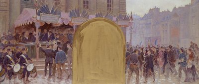 Inscrição dos voluntários, Place du Pantheon de Adolphe Gustave Binet