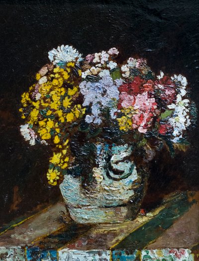 Um vaso de flores silvestres, c.1870-80 (óleo sobre madeira) de Adolphe Joseph Thomas Monticelli