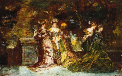 Festa Galante, c.1870 de Adolphe Joseph Thomas Monticelli