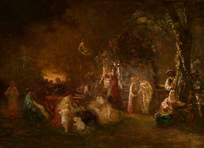 Fête Champêtre, c.1844-86 (óleo sobre tela) de Adolphe Joseph Thomas Monticelli