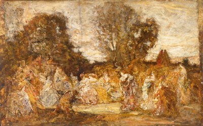 Senhoras num jardim de Adolphe Joseph Thomas Monticelli