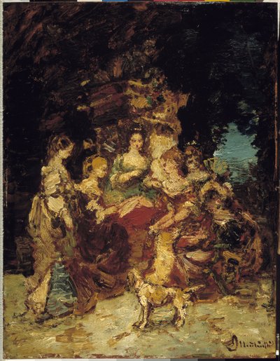 Senhoras num Parque de Adolphe Joseph Thomas Monticelli