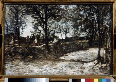 Campo. Fontainebleau. Pintura de Adolphe Thomas Joseph Monticelli (1824-1886). Óleo sobre tela. Impressionismo. Tamanho: 39x60cm. Museu Pushkin, Moscou de Adolphe Joseph Thomas Monticelli