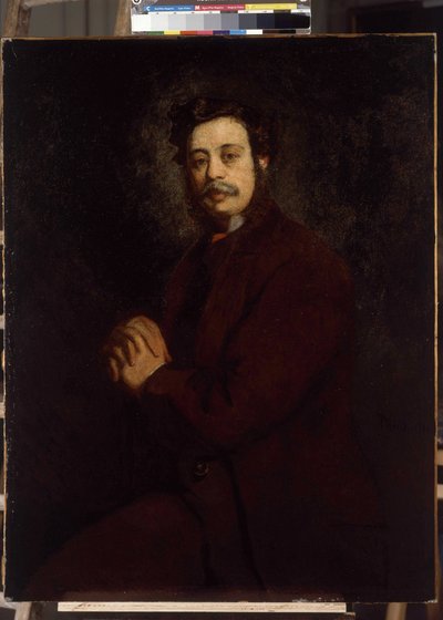 Retrato do Sr. Khan. Pintura de Adolphe Monticelli (1824-1886) de Adolphe Joseph Thomas Monticelli