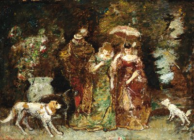 Uma reunião na floresta de Adolphe Joseph Thomas Moticelli