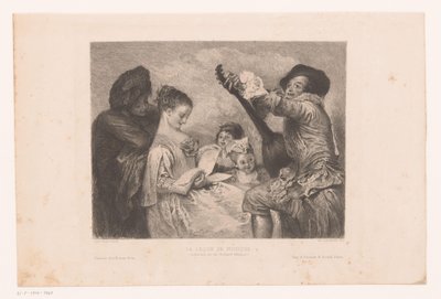 Companhia musical La leçon de musique (título no objeto) de Adolphe Lalauze
