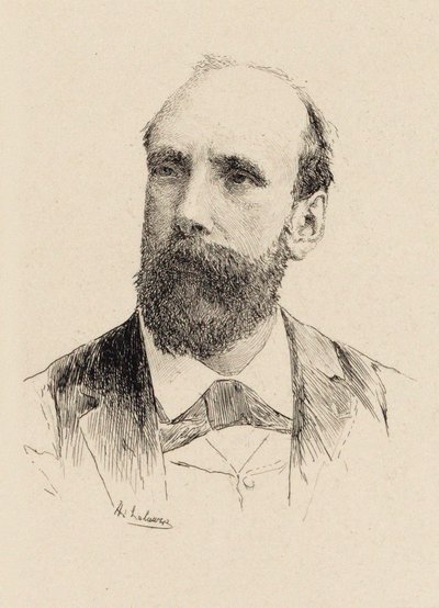 Retrato do compositor Gaston Salvayre 1847-1916, 1894. de Adolphe Lalauze