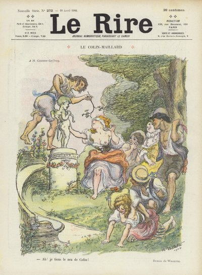 Cego mans buff. Ilustração para o riso de Adolphe Leon Willette