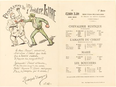 cavalaria rústica; O Amante de Cristo; Casado; Os açougueiros de Adolphe Leon Willette