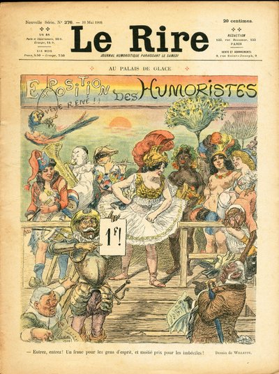 Capa de "Le Lire", sátira colorida de Adolphe Leon Willette