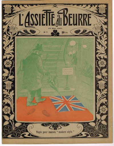 Capa de "The Butter Plate", Satirique en Colours de Adolphe Leon Willette