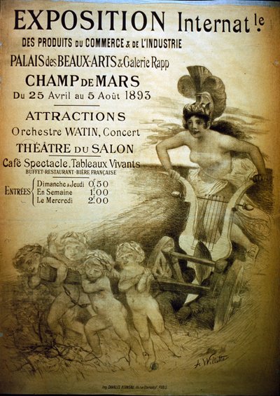 Cartaz Exposições Internacionais de Adolphe Leon Willette