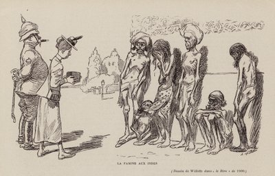 Fome na Índia de Adolphe Leon Willette