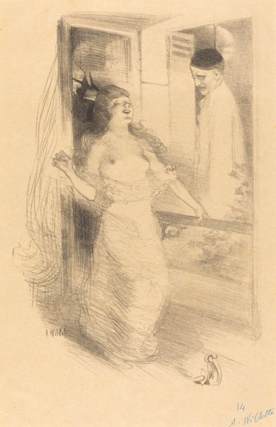 Palhaço Enforcado (Pierrôt pendu) de Adolphe Leon Willette