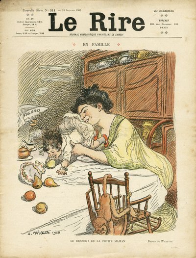 Ilustração de Adolphe dit Willette (1857-1926) para a capa de Le Lire de Adolphe Leon Willette