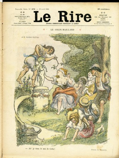 Ilustração de Adolphe dit Willette (1857-1926) para a capa de Le Rire de Adolphe Leon Willette
