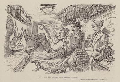 Only the English Know How to Travel (litografia) de Adolphe Leon Willette