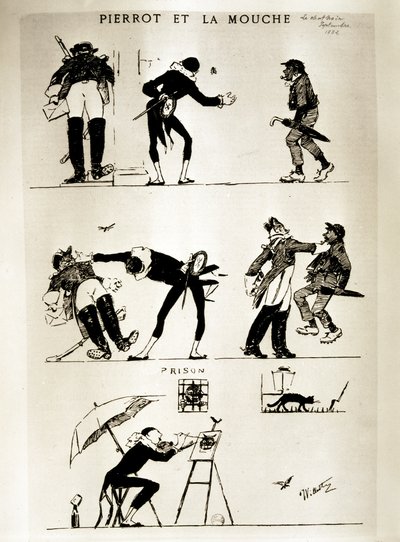 Pierrot e La Mouche de Adolphe Leon Willette
