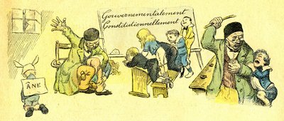 Vida dura dos alunos da instituição Saint Boniface de Paris em 1867 de Adolphe Leon Willette