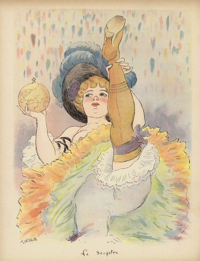 O Ceptro (cor litho) de Adolphe Leon Willette