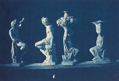 Quatro estátuas, c. 1868 (foto) de Adolphe Terris