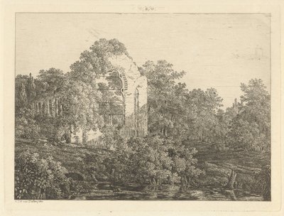 Ruínas da Huis ter Haar de Adriaan Jacob Willem van Dielen