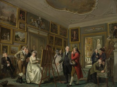 A Galeria de Arte ou Jan Gildemeester Jansz, 1794-5 de Adriaan de Lelie