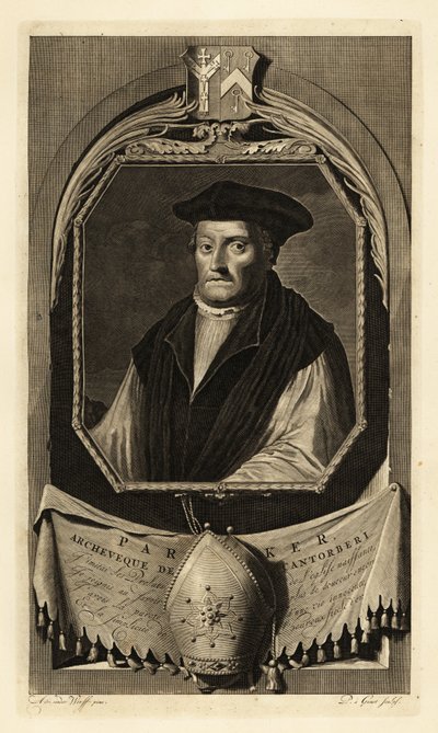 Matthew Parker (1504-1575) (gravura) de Adriaan van der (after) Werff