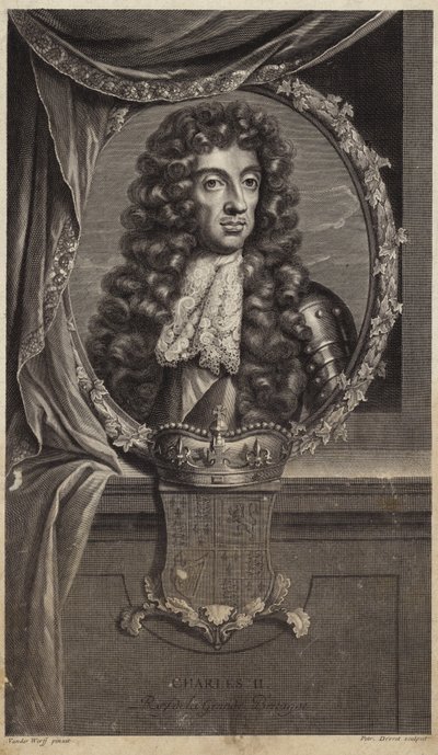Retrato do rei charles ii de Adriaan van der Werff