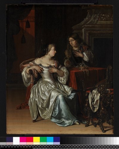 O servo de Tancred apresentando o coração de Guiscard em uma taça de ouro a Guismond, 1675 de Adriaan van der Werff
