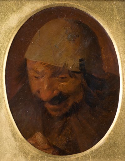 Retrato do Camponês de Adriaen (attr.to) Brouwer