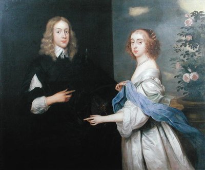 Jan van Hesse e sua irmã Margaret (d.1710) (óleo sobre tela) de Adriaen (circle of) Hanneman