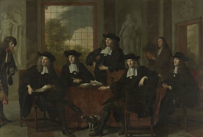 Os Superintendentes do Collegium Medicum em Amsterdão, 1683 de Adriaen Backer