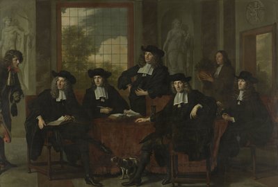 Os Superintendentes do Collegium Medicum em Amesterdão, 1683 de Adriaen Backer