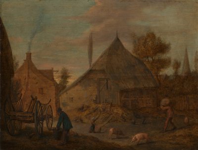 O pátio da quinta de Adriaen Brouwer