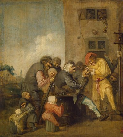 Aldeia Charlatã (A Operação Pedra na Cabeça) de Adriaen Brouwer