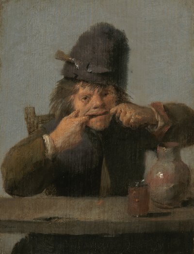 Juventude fazendo cara de Adriaen Brouwer