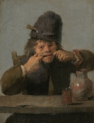 Juventude Fazendo um Rosto, c. 16321635. de Adriaen Brouwer