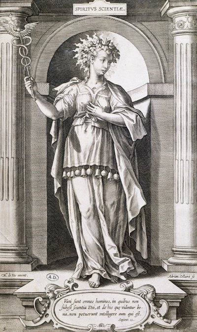 Alegoria das Ciências, de Adriaen Collaert (ca. 1560-1618). de Adriaen Collaert