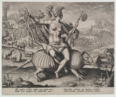 América, dos Quatro Continentes,.n.d. de Adriaen Collaert