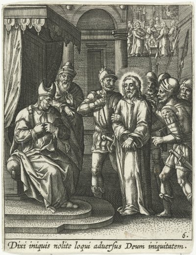 Cristo perante Caifás de Adriaen Collaert