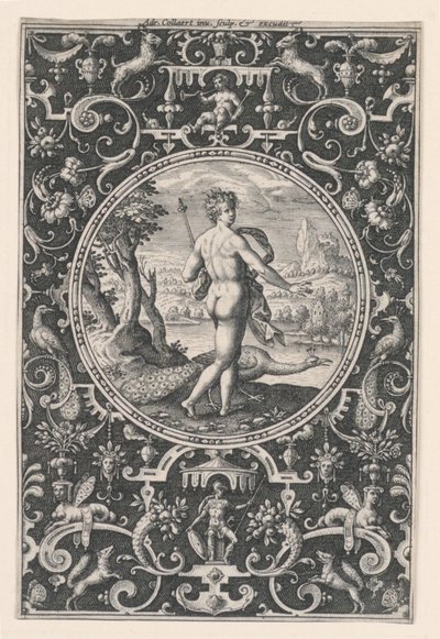 Juno, Placa 1, do Julgamento de Paris de Adriaen Collaert