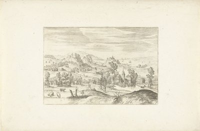 Paisagem com um riacho
Paisagens à volta de Antuérpia (título da série) de Adriaen Collaert
