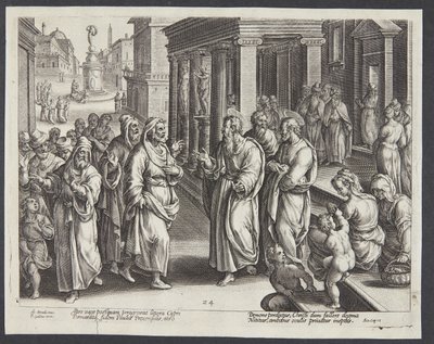 A cegueira de Elimas de Adriaen Collaert